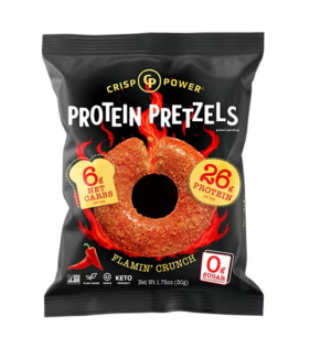 Crisp Power Protein Pretzels Flamin' Crunch 1.75oz 6ct